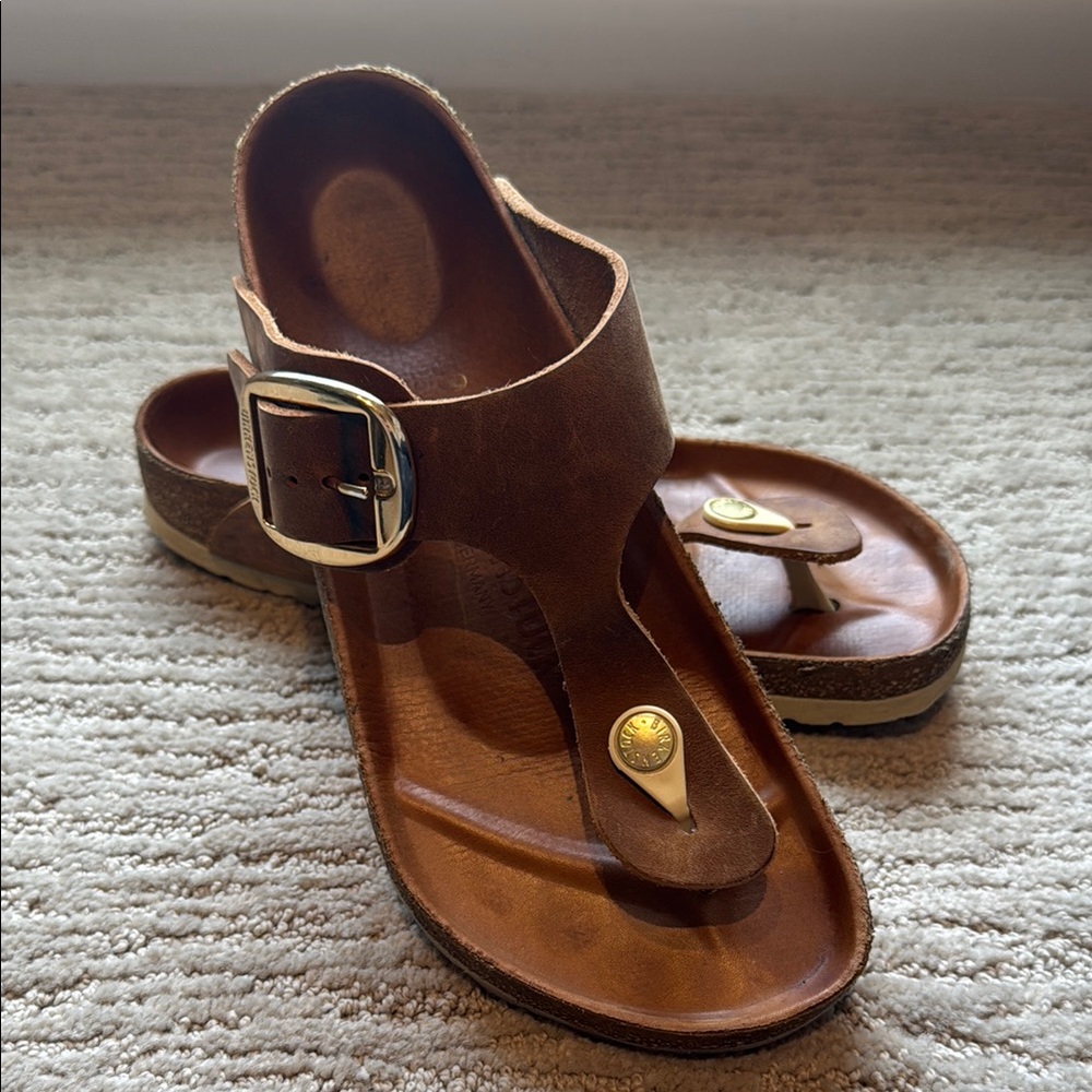 Birkenstock Gizeh Big Buckle 39 Cognac